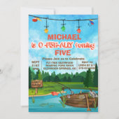 JEDES ALTER - Gone Fishing Birthday Einladung (Vorderseite)