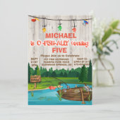 JEDES ALTER - Gone Fishing Birthday Einladung (Stehend Vorderseite)