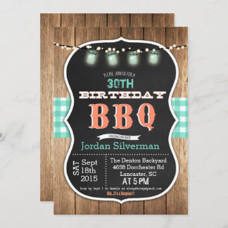 JEDES ALTER - GRILLEN Barbecue Chalk zum Geburtsta Einladung