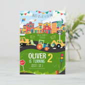 Jedes Alter, grüner Geburtstag Einladung (Stehend Vorderseite)