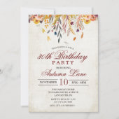 JEDES ALTER - Herbstliche Herbstlaub Einladung zum (Vorderseite)