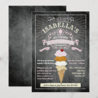 JEDES ALTER - Ice Cream Parlor Geburtstag Einladun