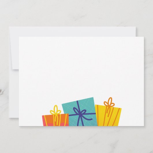 JEDES ALTER - Joint Dual Sibling Birthday Einladun Einladung (Rückseite)