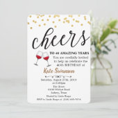 JEDES ALTER - Käsewein - Einladung zum Geburtstag (Stehend Vorderseite)