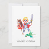 Jedes Alter Kinder zwischen Dragon mittelalterlich Einladung (Rückseite)