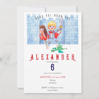 Jedes Alter Kinder zwischen Dragon mittelalterlich Einladung