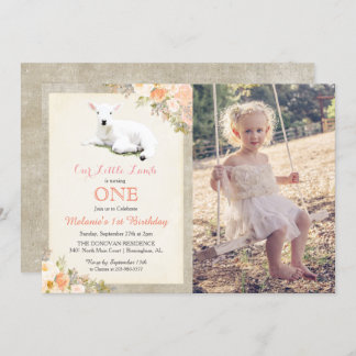 JEDES ALTER - Kleines Lamm zum Geburtstag Foto Ein Einladung