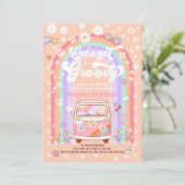 JEDES Alter Lasst uns Groovy Van Birthday holen Einladung (Stehend Vorderseite)