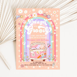 JEDES Alter Lasst uns Groovy Van Birthday holen Einladung