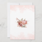 JEDES ALTER Little Pumpkin Burgundy Rose Geburtsta Einladung (Rückseite)