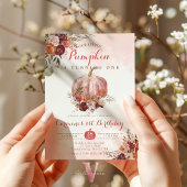 JEDES ALTER Little Pumpkin Burgundy Rose Geburtsta Einladung