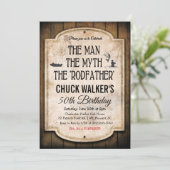 JEDES ALTER - Männliche Fischerei zum Geburtstag E Einladung (Stehend Vorderseite)