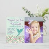 JEDES ALTER - Meerjungfrau im Rahmen der Seeeinlad Einladung (Stehend Vorderseite)