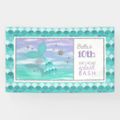 JEDES ALTER Mermaid Splash Bash Birthday Party Ban Banner (Horizontal)