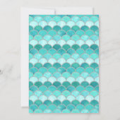 JEDES ALTER Mermaid Splash Bash Lila Aquamarin Geb Einladung (Rückseite)