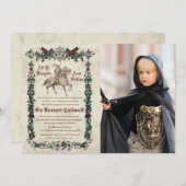 JEDES ALTER - Mittelalterliche Renaissance Geburts Einladung (Vorne/Hinten)