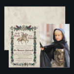 JEDES ALTER - Mittelalterliche Renaissance Geburts Einladung<br><div class="desc">Mittelalterliche Renaissance Mittelalter Dunkles Zeitalter Turnier Jousting Ritterdragons Vintag Geburtstag Foto Einladung</div>