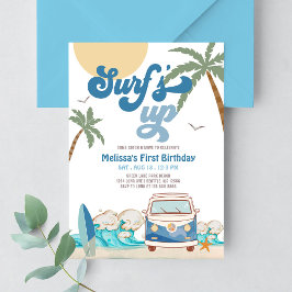 JEDES ALTER Navy Boy Surf's Up Surfing Geburtstag Einladung