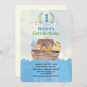 JEDES Alter - Noahs Einladung zum Geburtstag (Vorne/Hinten)