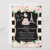 JEDES ALTER - Paris Reisethema Einladung zum Gebur (Vorderseite)