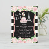 JEDES ALTER - Paris Reisethema Einladung zum Gebur (Stehend Vorderseite)