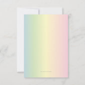 JEDES ALTER Regenbogen UNICORN BIRTHDAY Party Einladung (Rückseite)