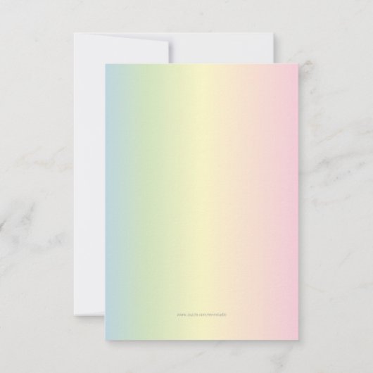 JEDES ALTER Regenbogen UNICORN BIRTHDAY Party Einladung (Rückseite)