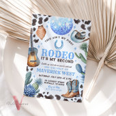 JEDES ALTER RODEO Cowboy Blue Black Birthday Einladung