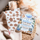 JEDES ALTER RODEO Cowboy Blue Brown Geburtstag Einladung