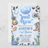 JEDES ALTER RODEO Cowboy Blue Geburtstag Einladung (Vorderseite)