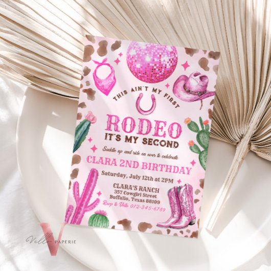 JEDES ALTER RODEO Cowgirl Pink Birthday Einladung