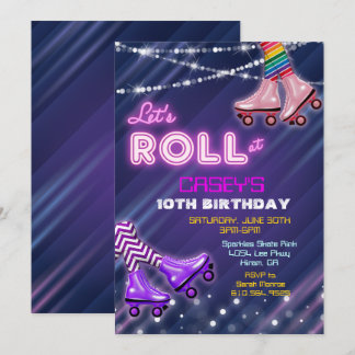 JEDES ALTER - Roller Skate Einladung zum Geburtsta