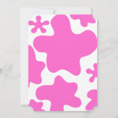 Jedes Alter rosa Schleime Geburtstag Einladung (Rückseite)