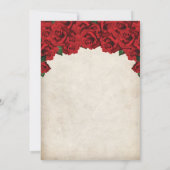 JEDES ALTER - Rote Rosen Meilenstein Geburtstag Ei Einladung (Rückseite)