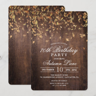 JEDES ALTER - Rückgang der Blätter Einladung zum G