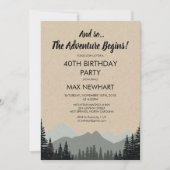 JEDES ALTER - Rustikale Geburtstagsparty Einladung (Vorderseite)