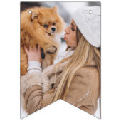 JEDES ALTER Schwarz & Weiß Initial & Foto Geburtst Wimpelkette (Dritte Fahne)