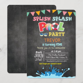 JEDES ALTER - Splish Splash Pool Party Einladung