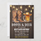 JEDES ALTER - Stiefel und Biere Einladung zum Gebu (Vorderseite)