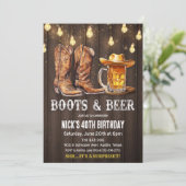 JEDES ALTER - Stiefel und Biere Einladung zum Gebu (Stehend Vorderseite)