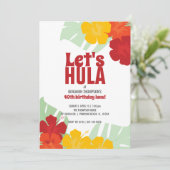 JEDES ALTER Tropical BIRTHDAY PARTY Classic luau Einladung (Stehend Vorderseite)