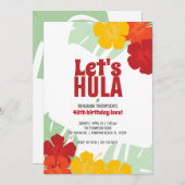 JEDES ALTER Tropical BIRTHDAY PARTY Classic luau Einladung (Vorne/Hinten)