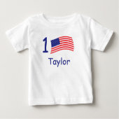 Jedes Alter USA Flagge Geburtstag Baby T-shirt (Vorderseite)