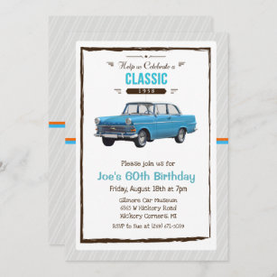 JEDES ALTER - Vintage Einladung zum Geburtstag ein