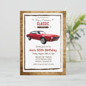 JEDES ALTER - Vintage Einladung zum Geburtstag ein (Stehend Vorderseite)