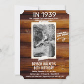 JEDES ALTER - Vintages Foto Einladung zum Geburtst (Vorderseite)