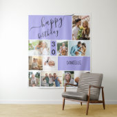 Jedes Alter von 10 Jahren FotoCollage Personalisie Wandteppich (Beispiel)