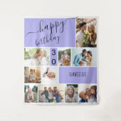 Jedes Alter von 10 Jahren FotoCollage Personalisie Wandteppich (Vorderseite)