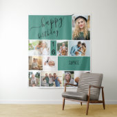 Jedes Alter von 10 Jahren FotoCollage Personalisie Wandteppich (Beispiel)