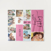 Jedes Alter von 10 Jahren FotoCollage Personalisie Wandteppich (Vorderseite (Horizontal))